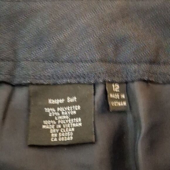 Kasper Suit Lined Blue Pants size 12 - Picture 2 of 7